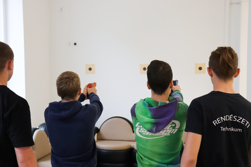A képen a rendészeti tagozat interaktív foglalkozása látható